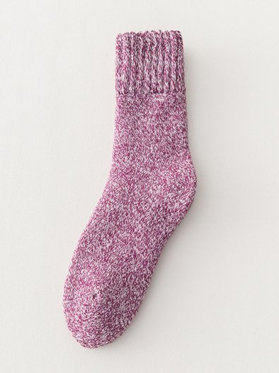 Casual Retro Plain Cotton Socks Everyday Accessories