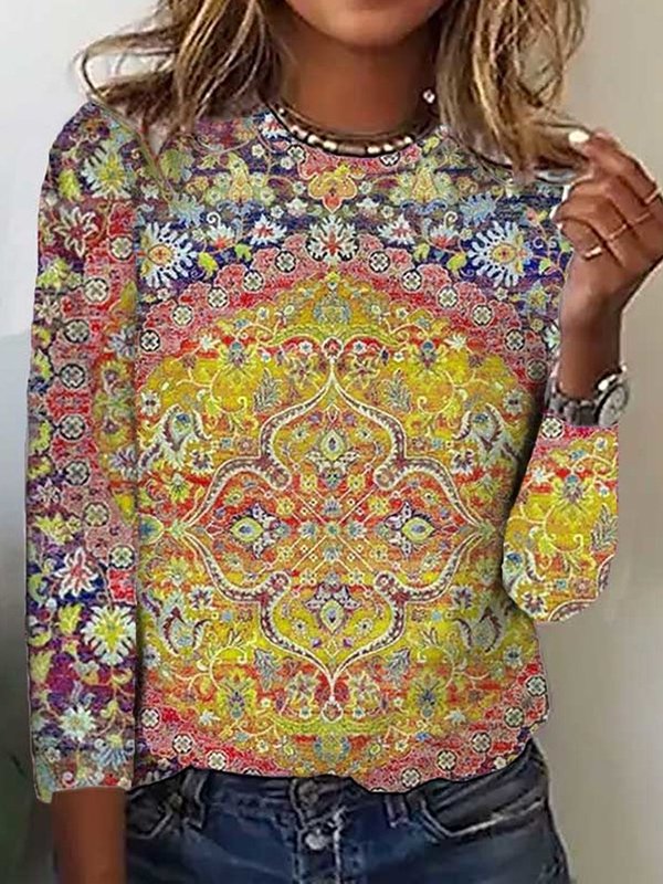 Loose Ethnic Casual T-Shirt