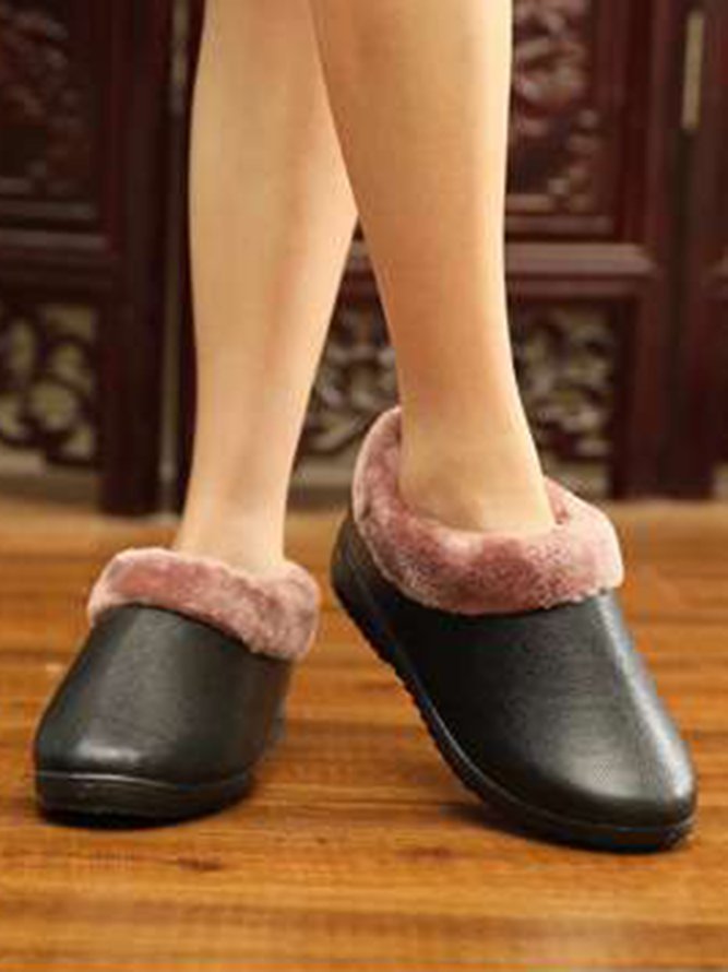 Simple Casual Warm Plush Ankle Boots