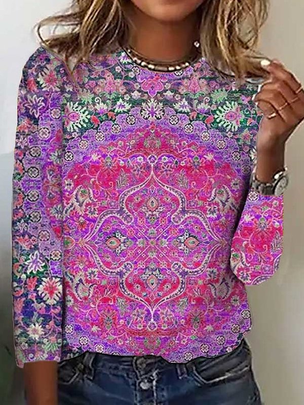 Loose Ethnic Casual T-Shirt