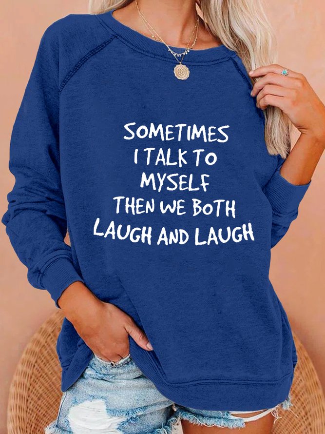 Long Sleeve Round Neck Printed Top