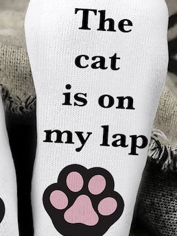 I Can’t Get Up Right Now Casual Letter Print Cotton Socks