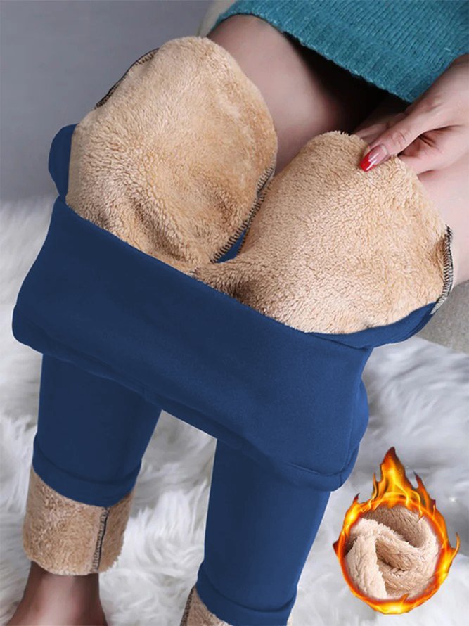 Plain Warmth Casual Leggings