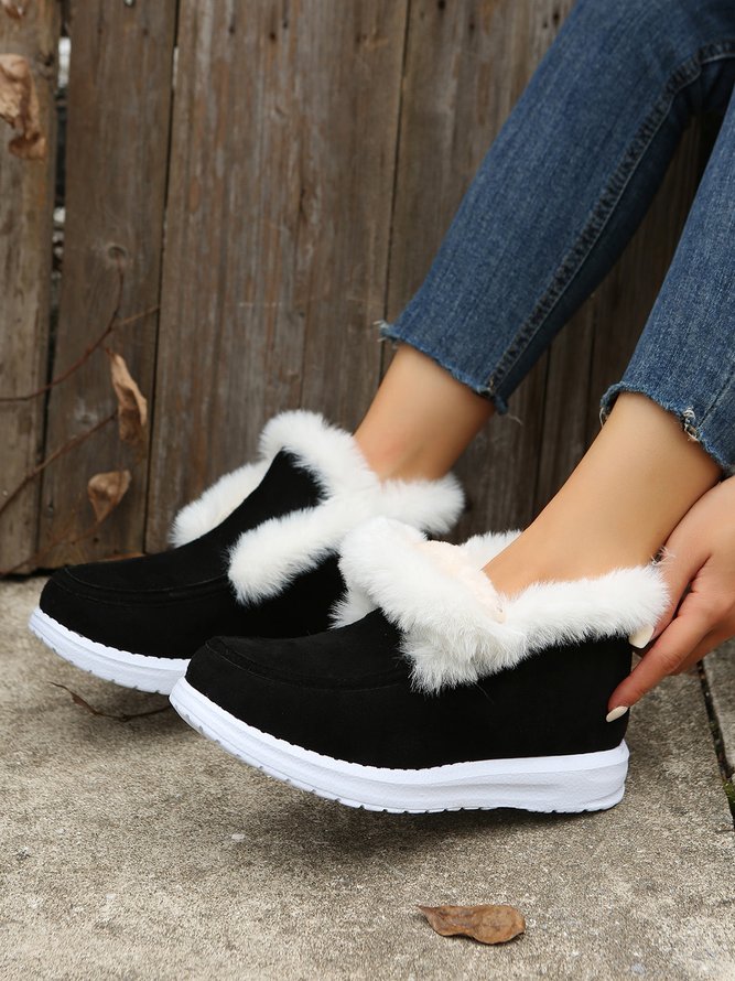 Split Joint Furry Boots