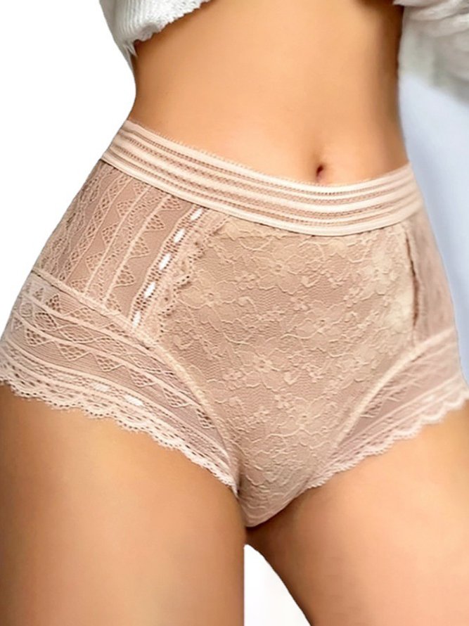 Sexy Lace Multicolor High Waist Briefs
