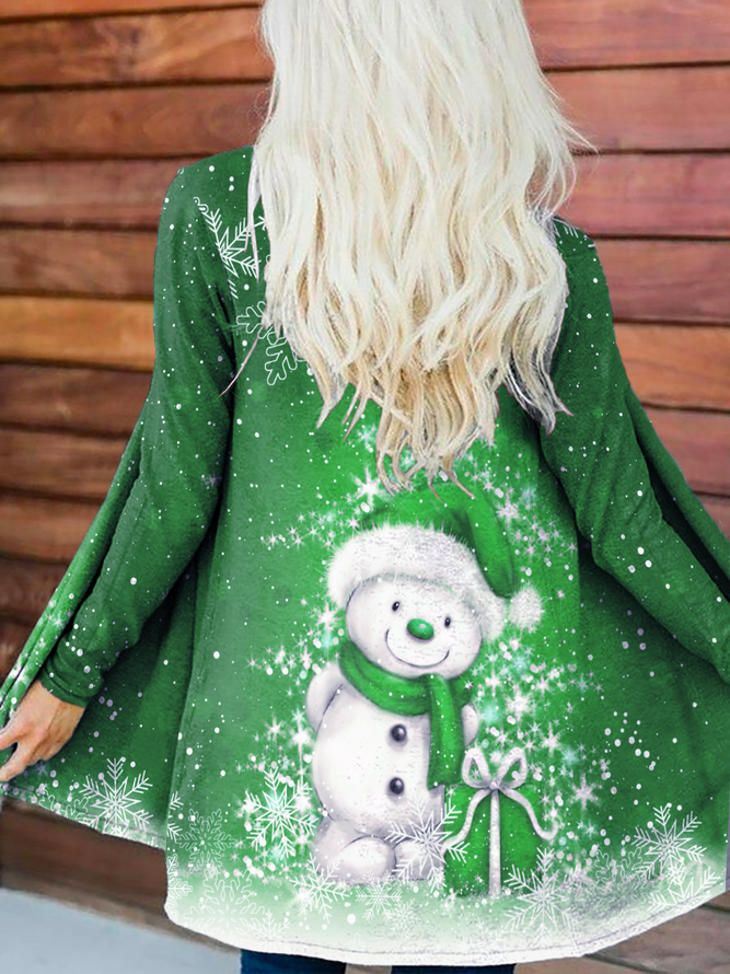 Christmas Jersey Cardigan Coat Xmas Coat