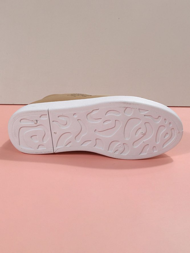 Text-print Warm Lined Lace-Up Sneakers
