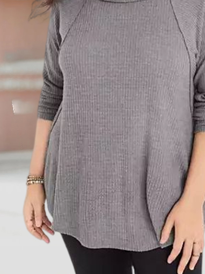 Plus Size Regular Fit Plain Casual Others Top