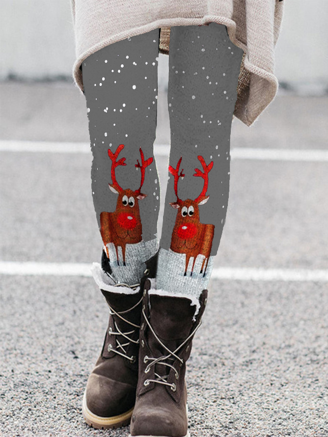 Christmas Regular Fit Leggings Xmas Leggings