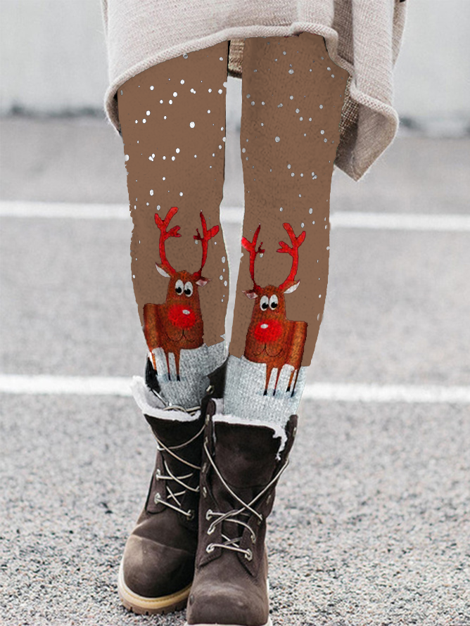 Christmas Regular Fit Leggings Xmas Leggings