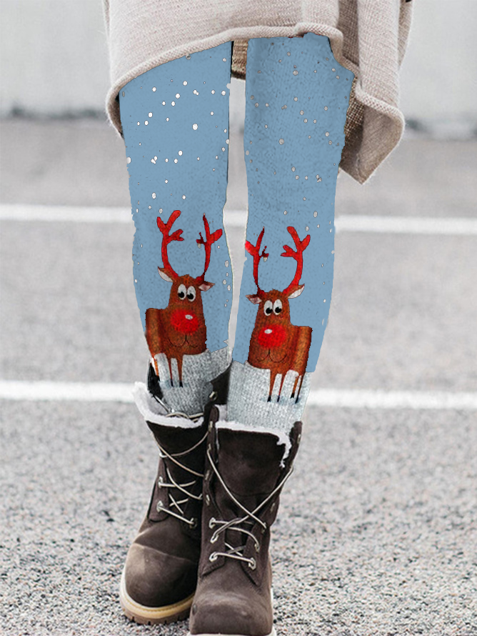 Christmas Regular Fit Leggings Xmas Leggings