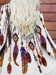 Plus Size Ethnic Loose Wrap Vintage Coat