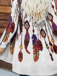 Plus Size Ethnic Loose Wrap Vintage Coat