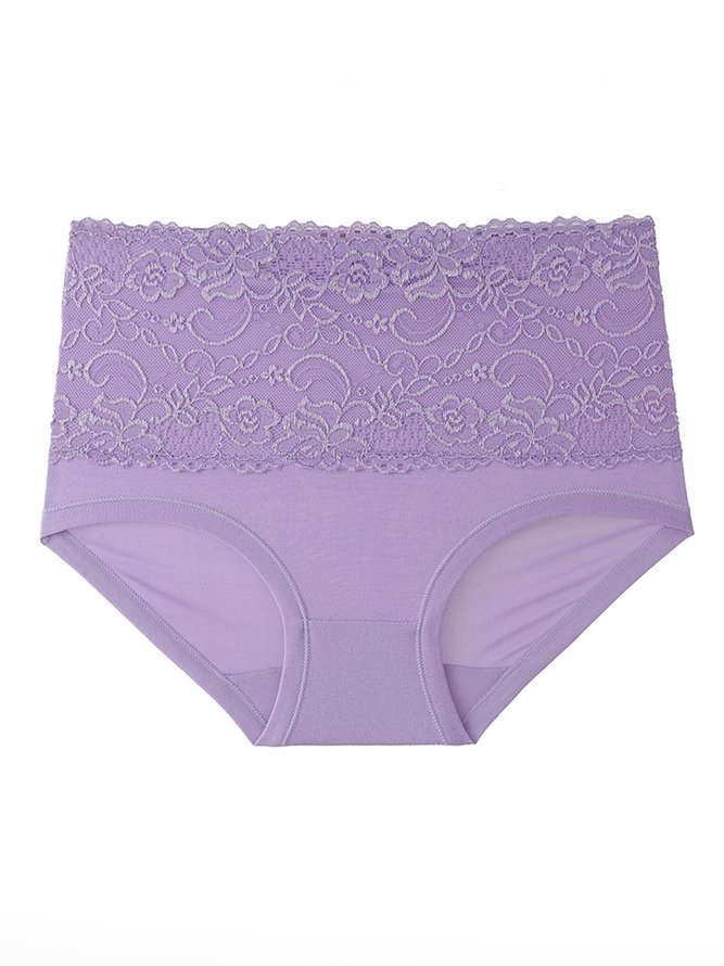 Comfortable Soft Lace High Waist Brief