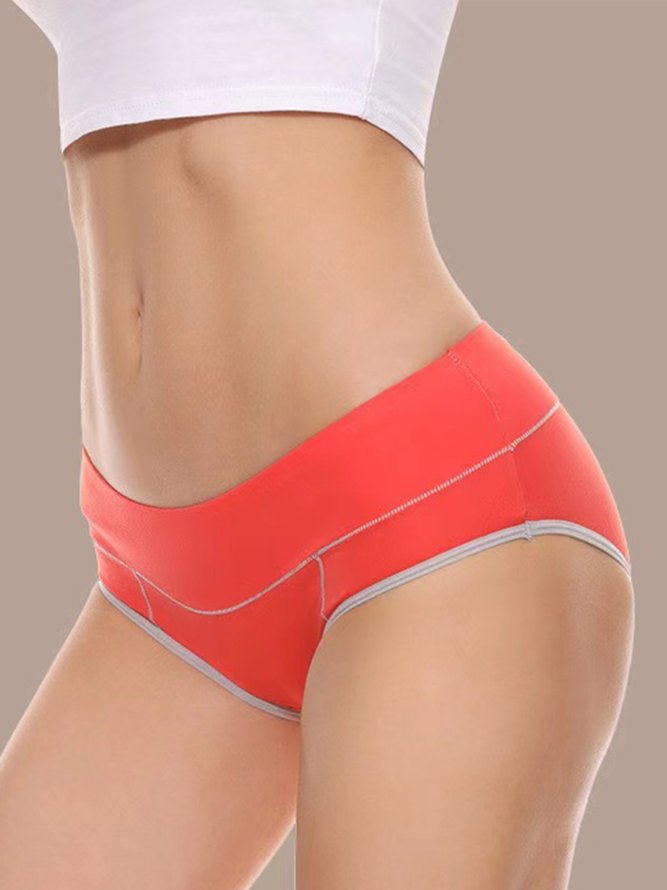Women's Pure Cotton Mid High Waist Briefs