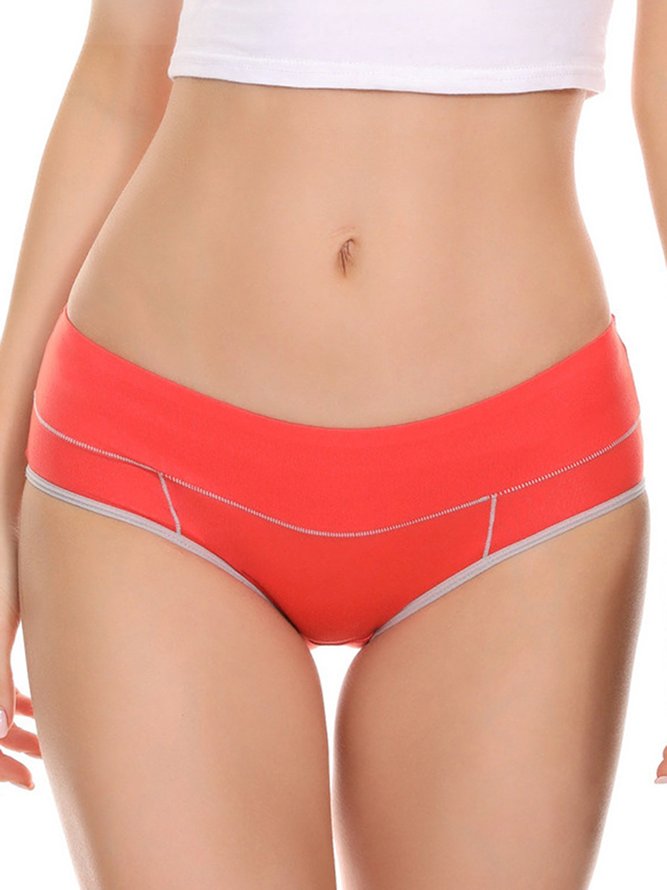 Women's Pure Cotton Mid High Waist Briefs