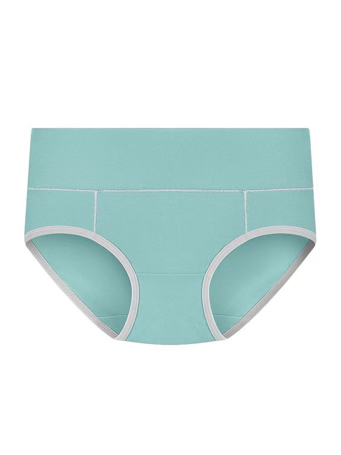 Women's Pure Cotton Mid High Waist Briefs