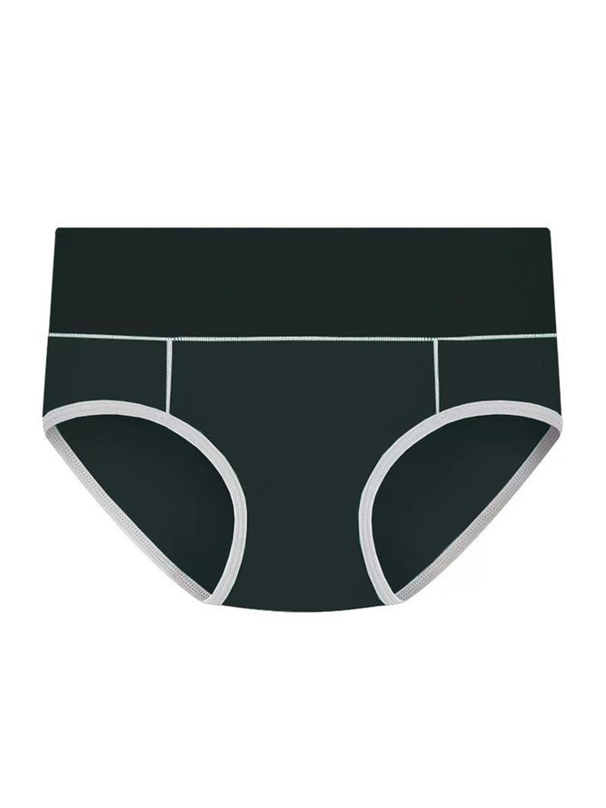 Women's Pure Cotton Mid High Waist Briefs
