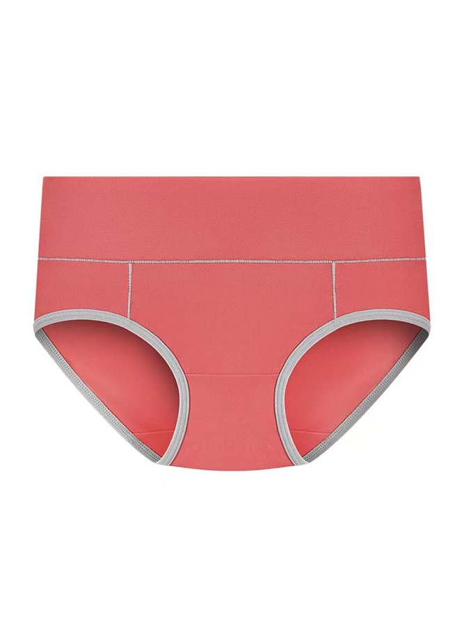 Women's Pure Cotton Mid High Waist Briefs