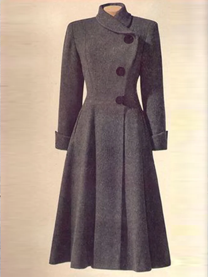 Vintage Wool Blend Overcoat