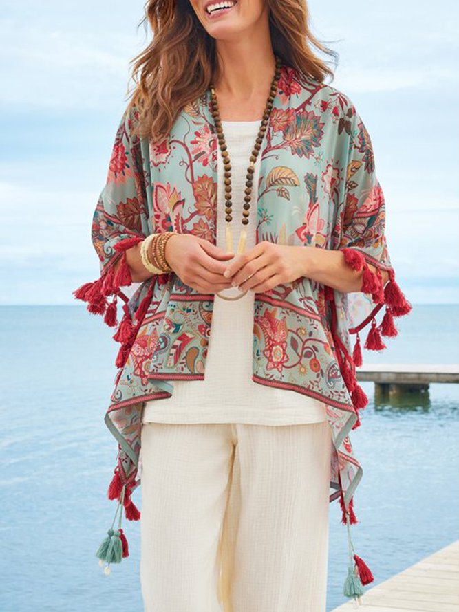 Vacation Tassel Loose Others Other Coat