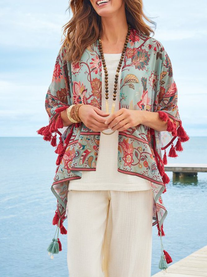 Vacation Tassel Loose Others Other Coat
