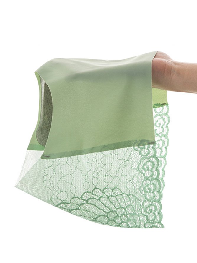 Ice Silk No Trace Antibacterial Mid Waist Briefs