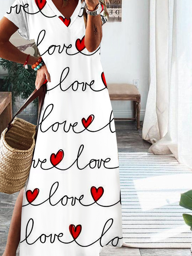 Casual Loose Jersey Others Dress