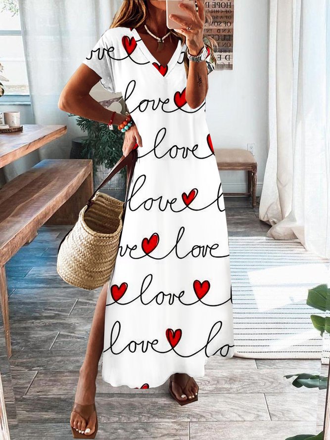 Casual Loose Jersey Others Dress