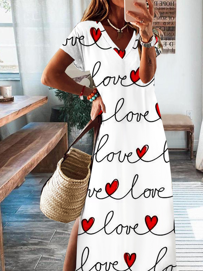 Casual Loose Jersey Others Dress