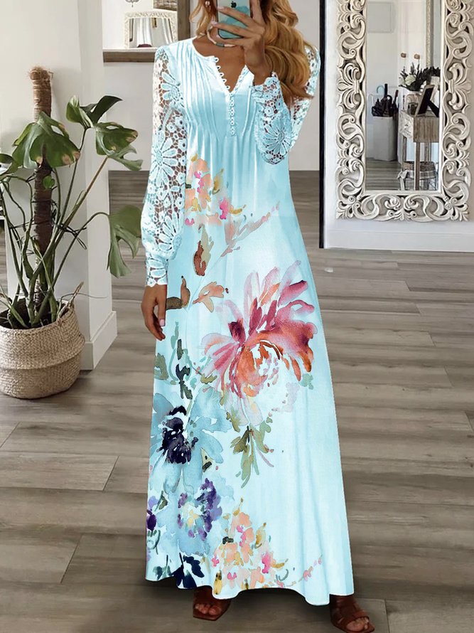 Loose Floral Casual Dress