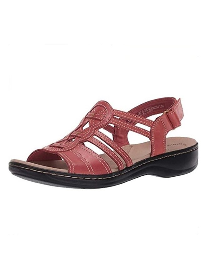 Retro Comfort Soft Sole Hollow Strap Sandals