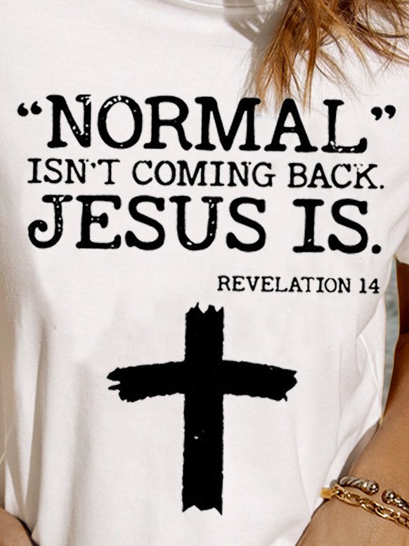 Loose Printing Casual Text Letters T-Shirt