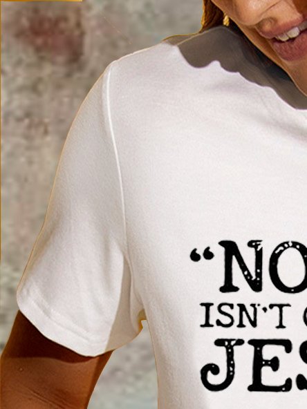 Loose Printing Casual Text Letters T-Shirt