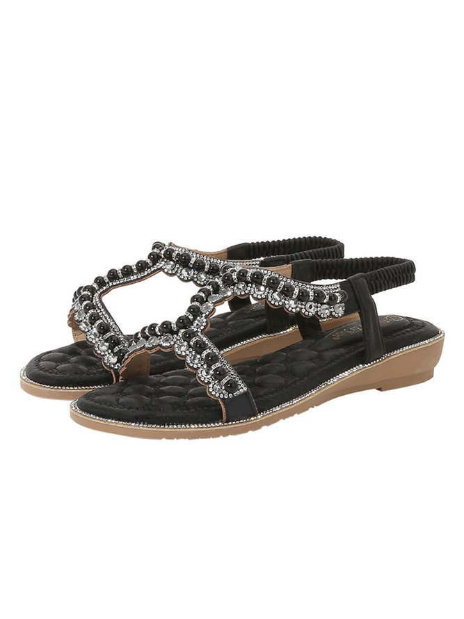 Rhinestone Pearl Comfort Massage Resort Sandals