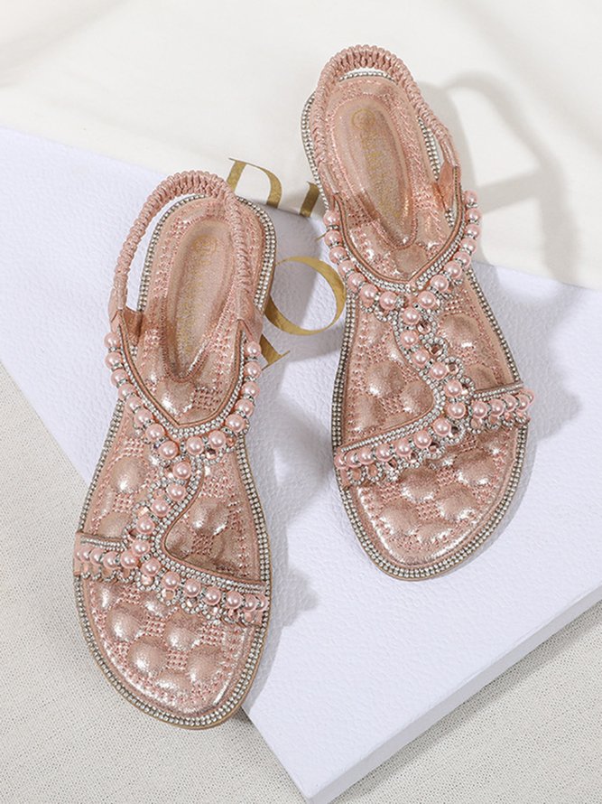 Rhinestone Pearl Comfort Massage Resort Sandals