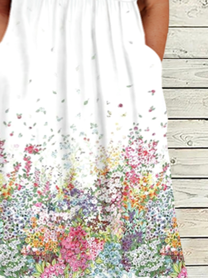 Plus Size Casual Short Sleeve Knit Dress