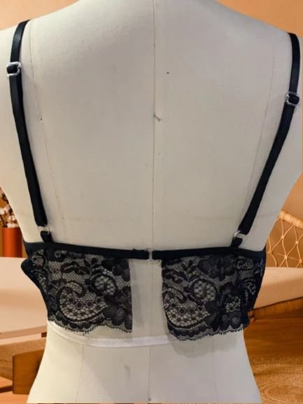 Women Sexy Plain All Season V neck Holiday Lace 3/4 Cup Gallus Bra Wirefree Bra