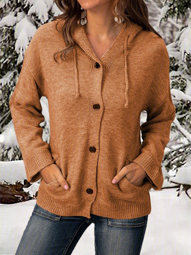 Casual Long Sleeve Knit coat
