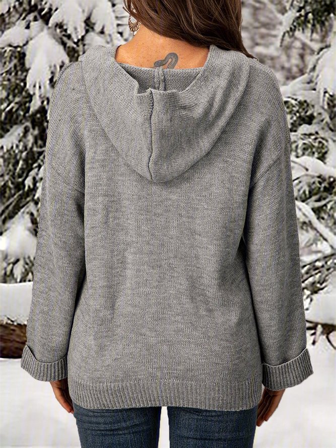 Casual Long Sleeve Knit coat