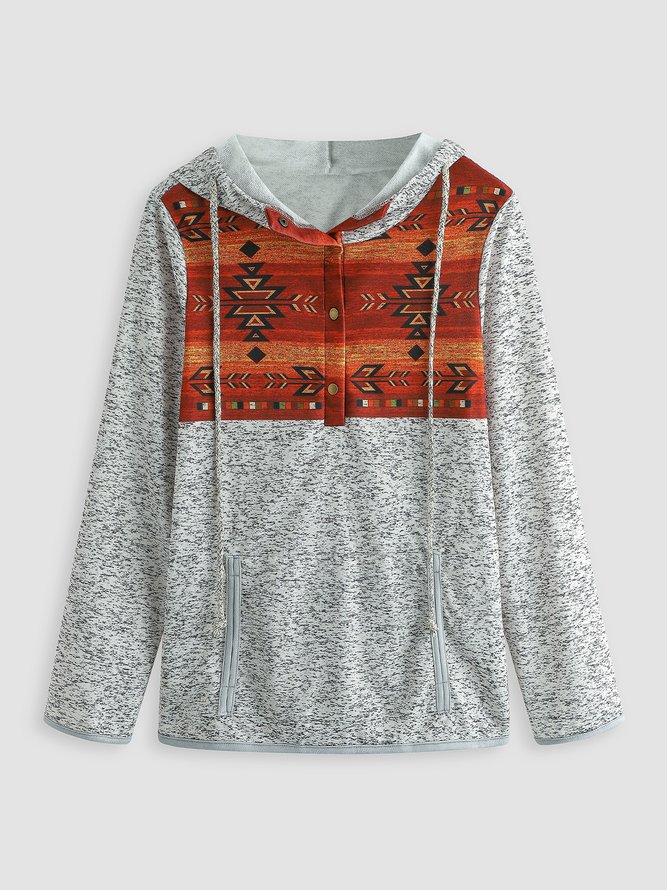 Women Casual Printed Long Sleeve Sweatshirt