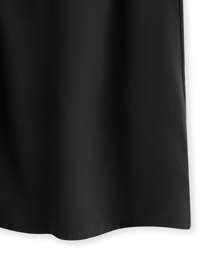 Vintage Tied Detail Sleeveless Solid V Neck Casual Vest Top