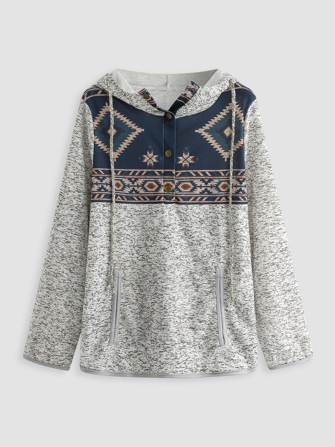 Women Casual Printed Long Sleeve Sweatshirt