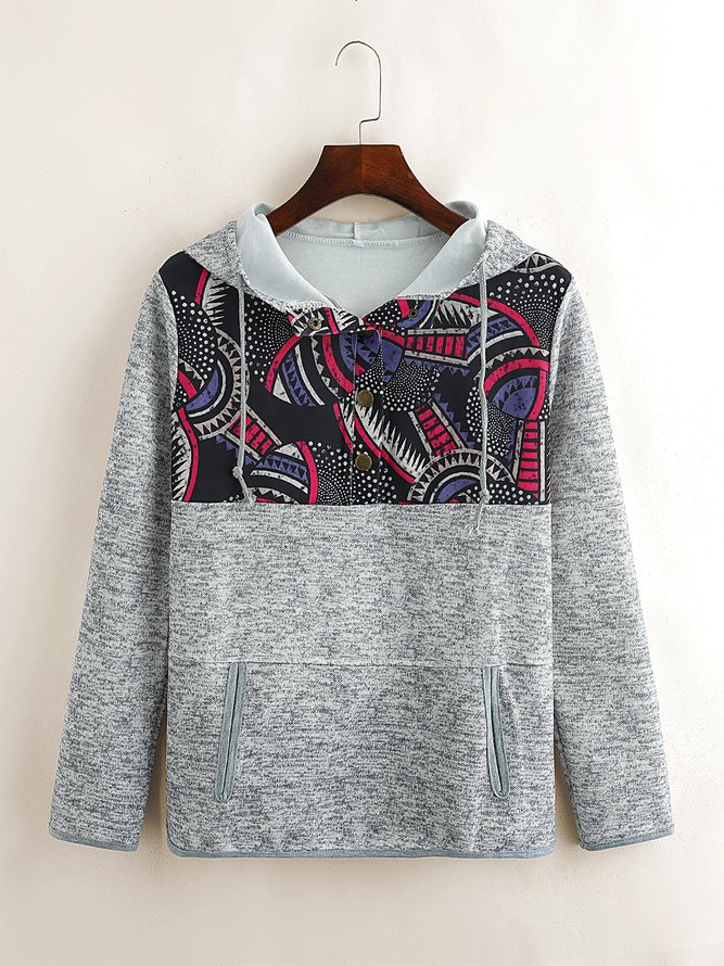 Women Casual Printed Long Sleeve Sweatshirt