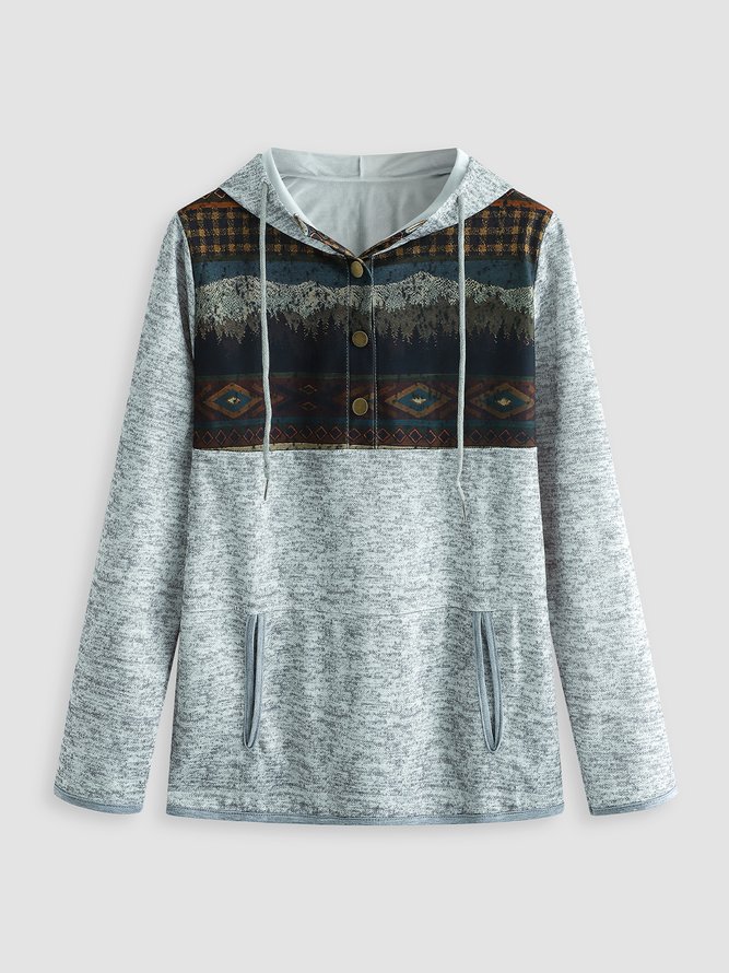 Women Casual Printed Long Sleeve Sweatshirt