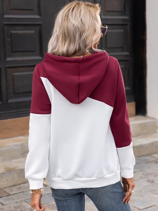 Wine Red Long Sleeve Vintage Sweatshirt