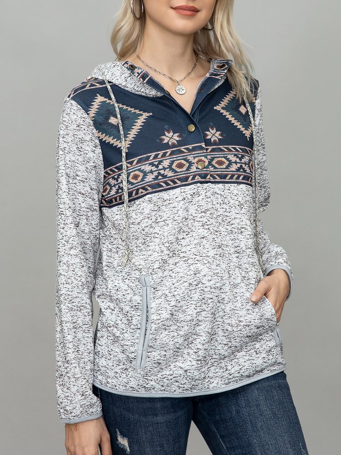 Women Casual Printed Long Sleeve Sweatshirt