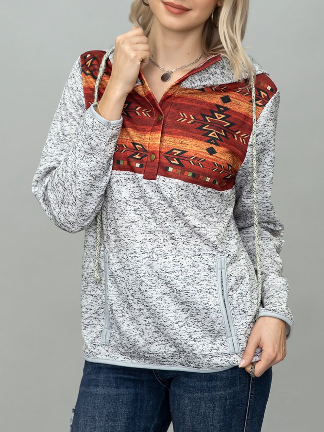Women Casual Printed Long Sleeve Sweatshirt