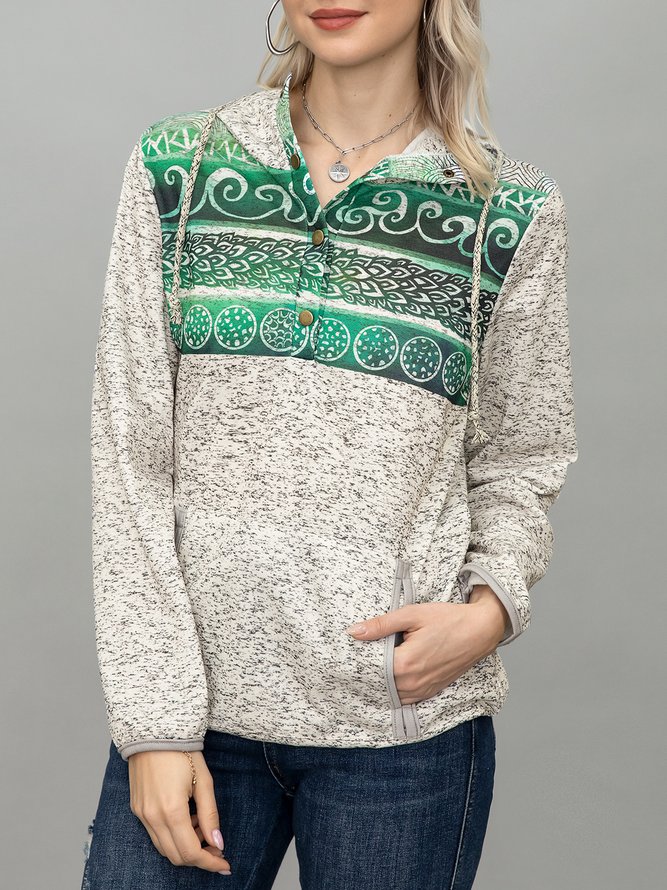 Women Casual Printed Long Sleeve Sweatshirt