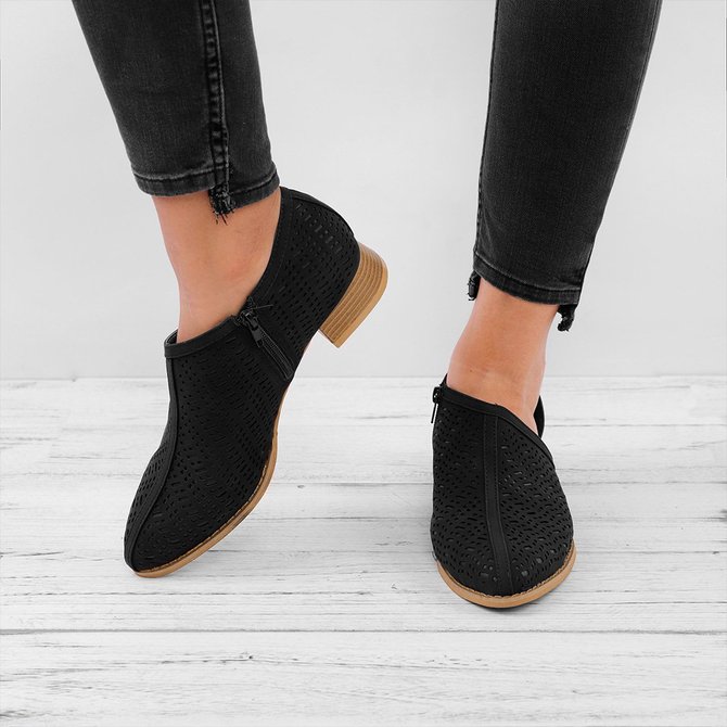 Women Fall Detailed Open Side Flat Sandals